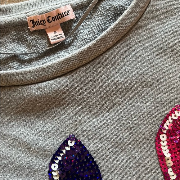 ⭐️BOGO FREE⭐️ JUICY COUTURE Y2K Vintage Sequined Lipstick Casual Top S - Picture 4 of 9